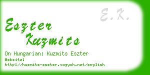 eszter kuzmits business card